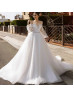 Beaded Ivory Sparkly Tulle Lace Wedding Dress